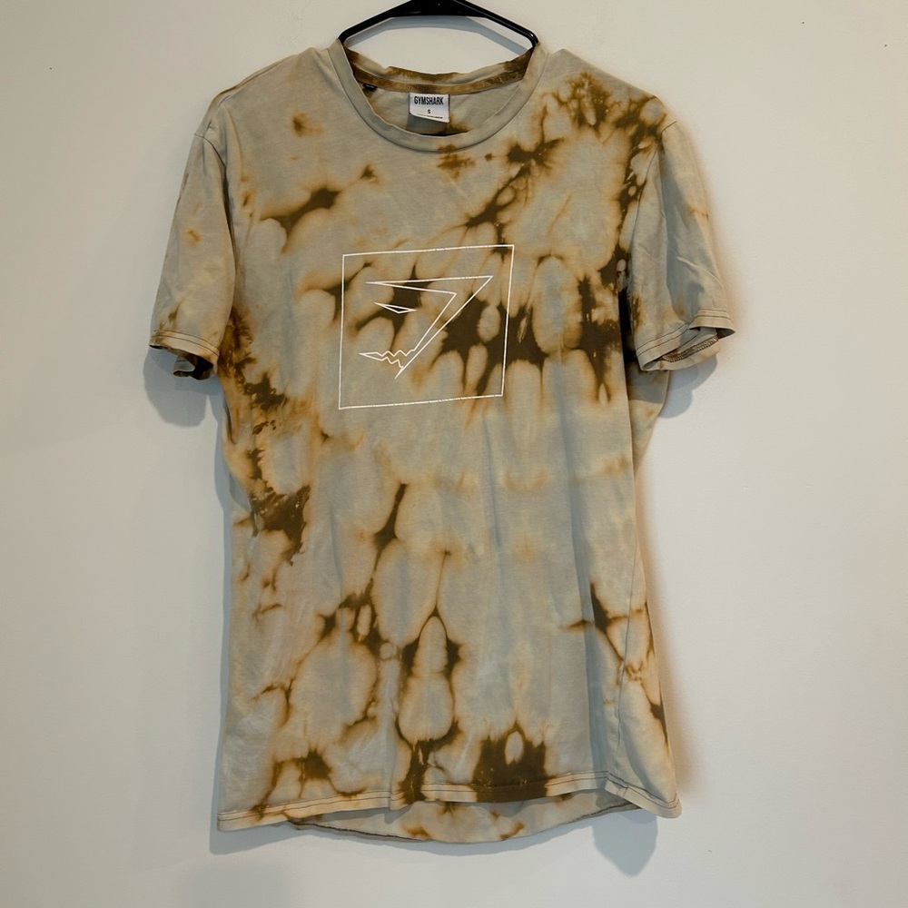 Gymshark Small Tan Bleach Dyed T-shirt
